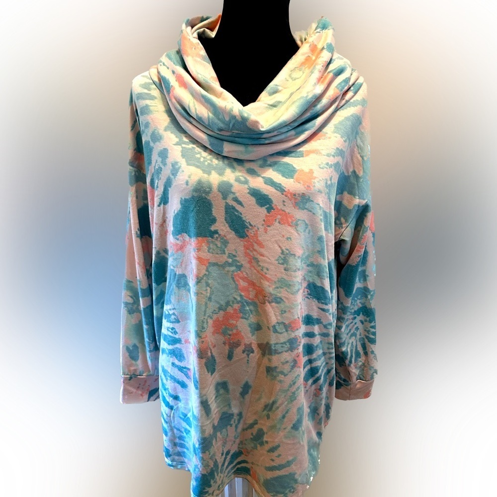 $10 2/15 Adyp PARKER Top with cowl neck XL fall wardrobe 0140